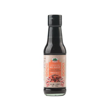 Molho de soja escuro de garrafa de vidro 150ml